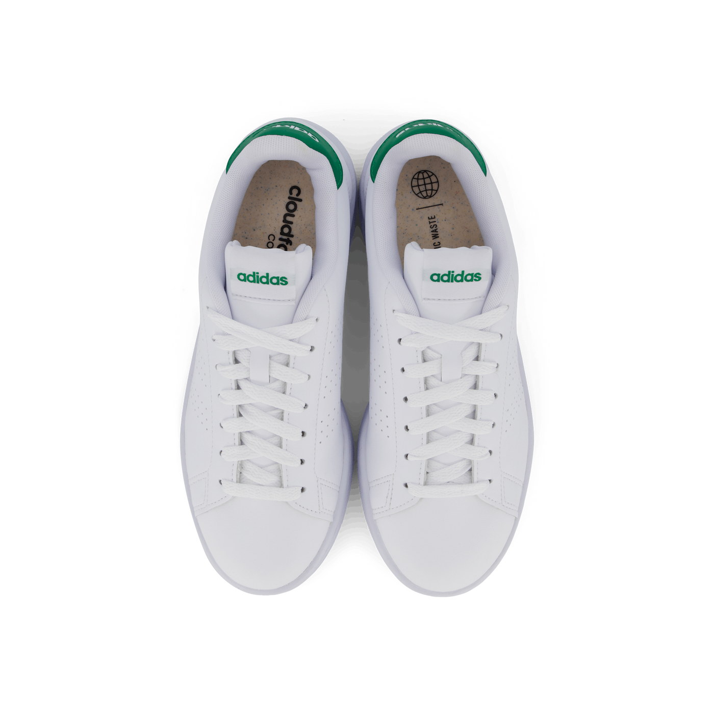 Advantage Shoes Cloud White / Cloud White / Green