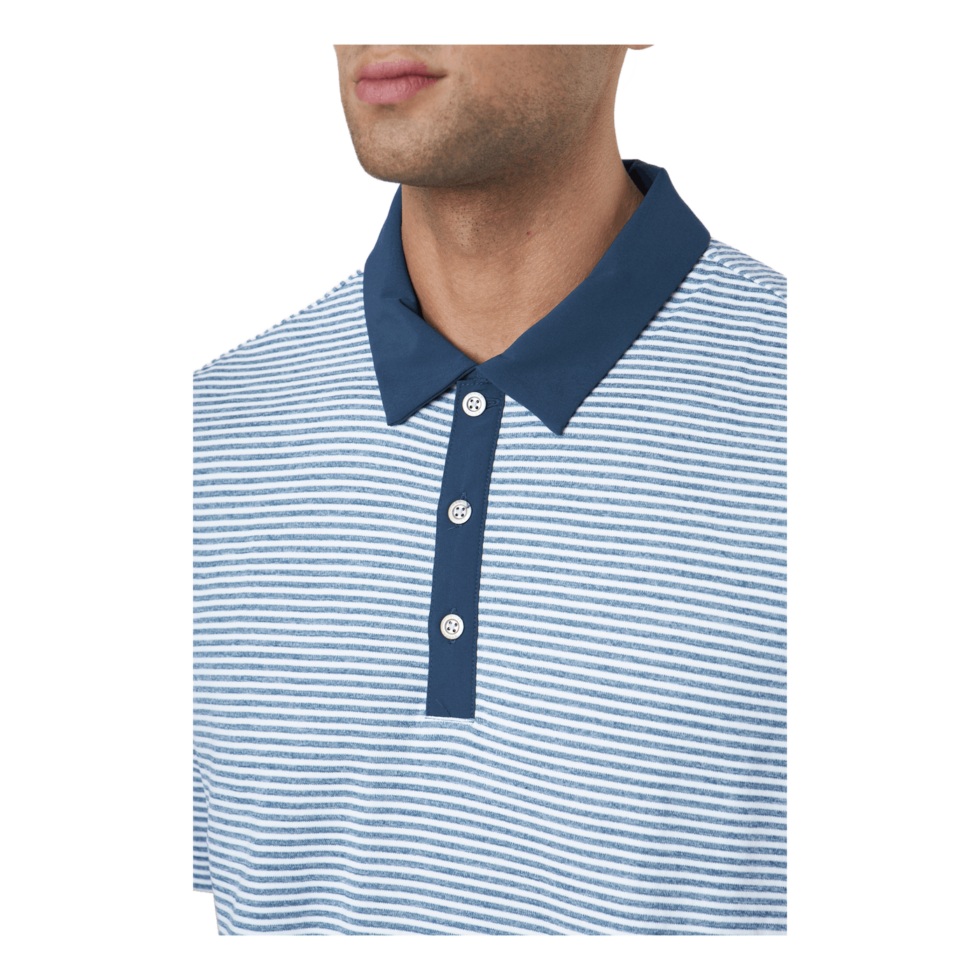 Heat.rdy Micro-stripe Polo Shi Crew Navy/white