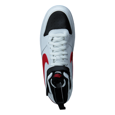 Court Borough Mid 2 Big Kids' Shoes WHITE/UNIVERSITY RED-BLACK