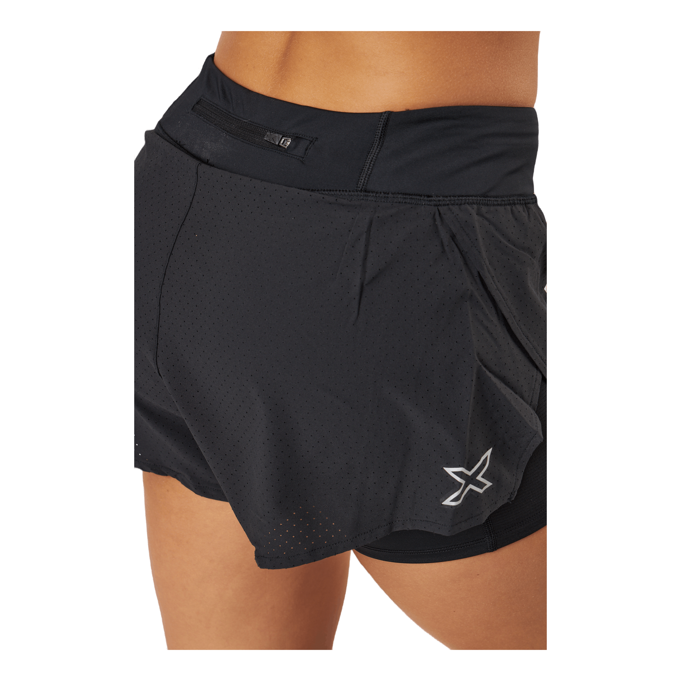 Aero 2-in-1 4 Inch Shorts Black/silver Reflective