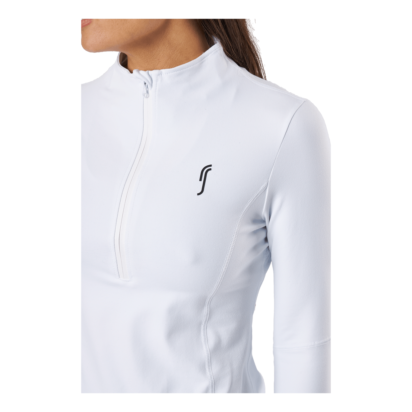 Half Zip Sweater White