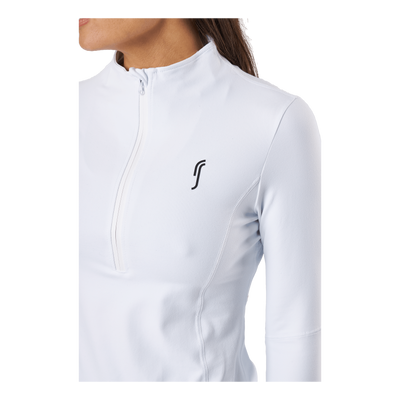 Half Zip Sweater White