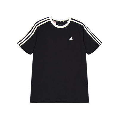 Essentials 3-Stripes Cotton Loose Fit Boyfriend T-Shirt Black