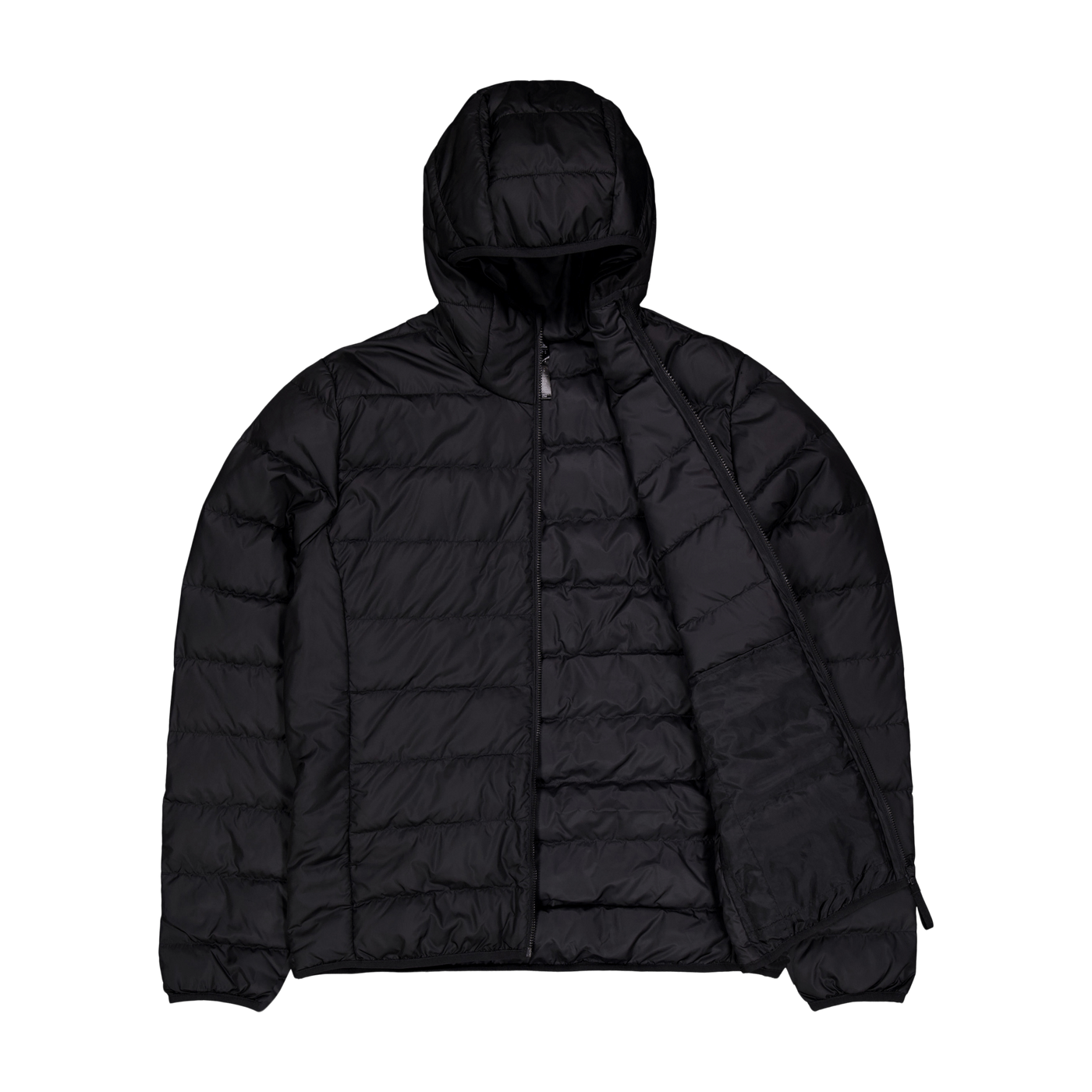 Essentials Light Down Hooded Jacket Black