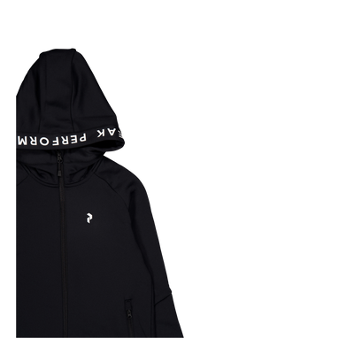 Junior Rider Zip Hood Black