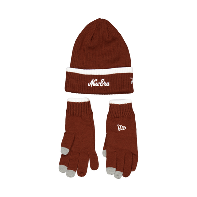 NEW ERA SCRIPT BEANIE GLOVES SET