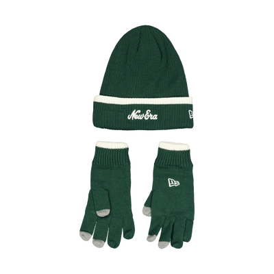 SCRIPT BEANIE GLOVES SET NEWE