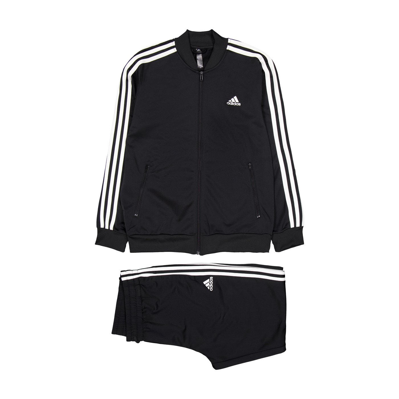 Essentials 3-Stripes Tracksuit Black