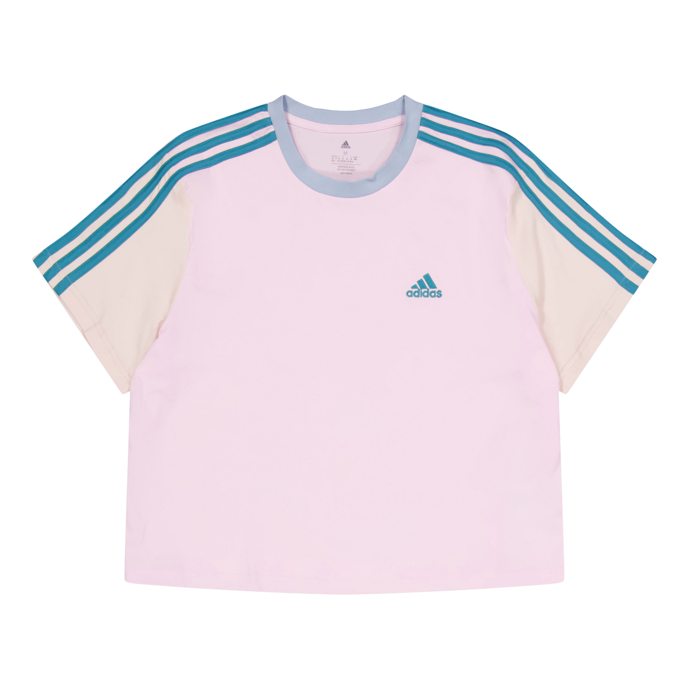Essentials 3-Stripes Single Jersey Crop Top Clear Pink