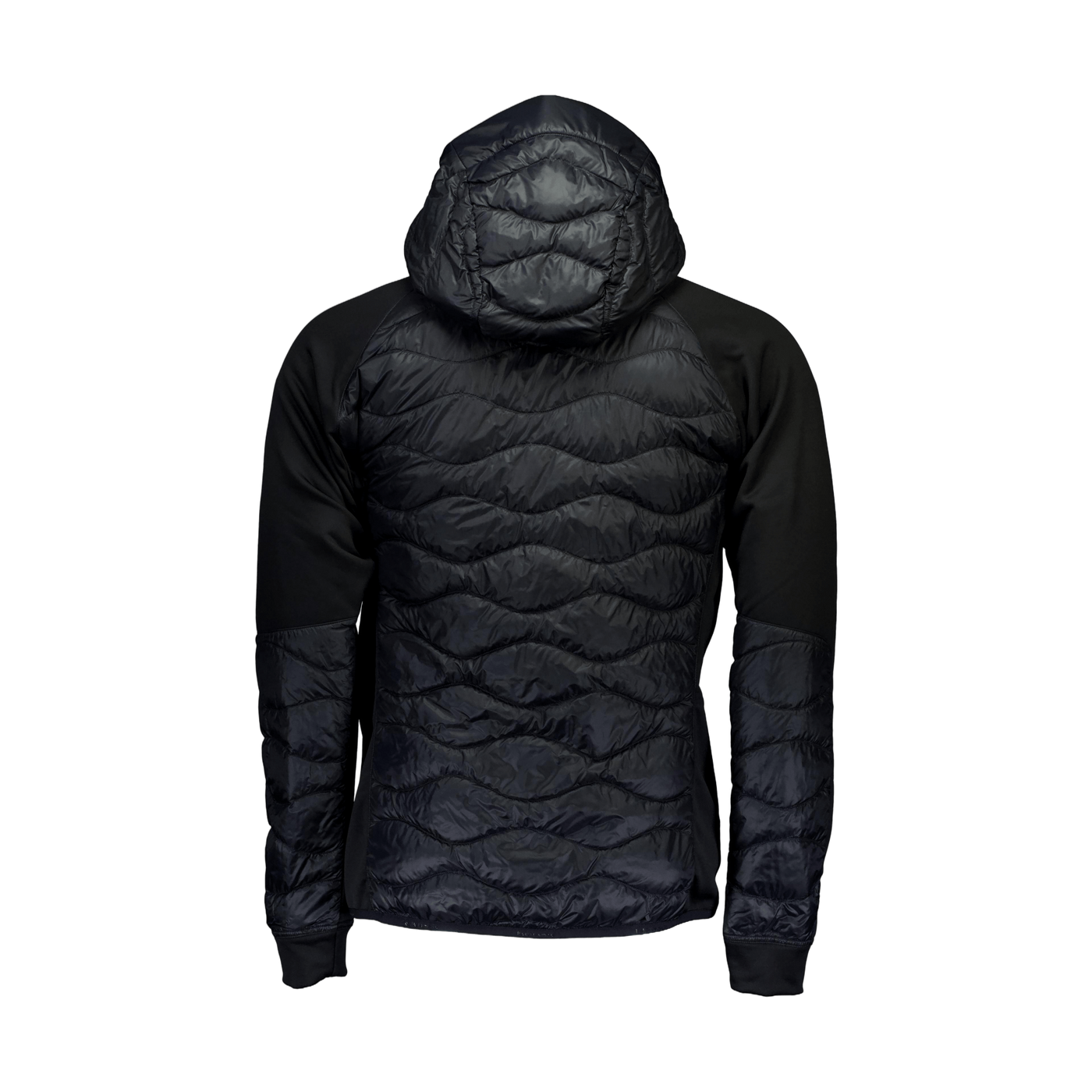 M HELIUM DOWN HYBRID HOOD JACKET BLACK