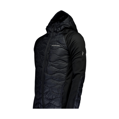 M HELIUM DOWN HYBRID HOOD JACKET BLACK