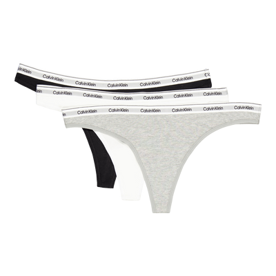 Thong 3pk Black/white/grey Heather