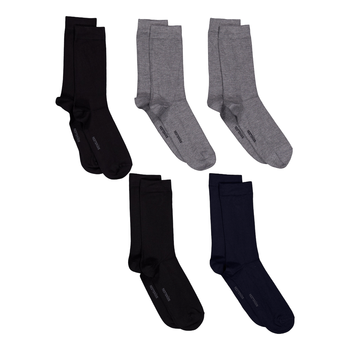 Socks Bamboo 5-pack Black/grey Melange/navy