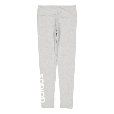 ESSENTIALS HIGH-WAISTED LOGO LEGGINGS Medium Grey Heather / White