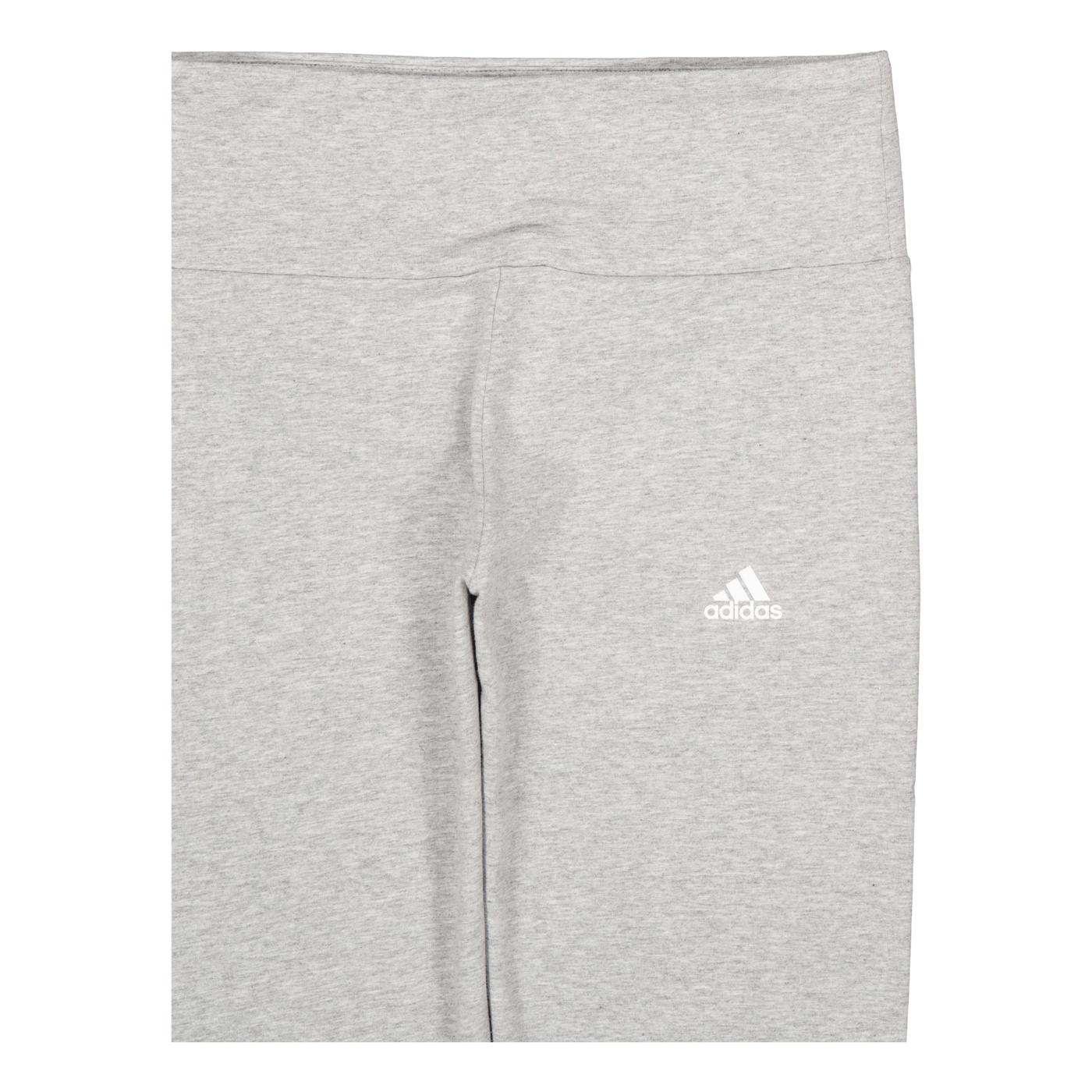 ESSENTIALS HIGH-WAISTED LOGO LEGGINGS Medium Grey Heather / White