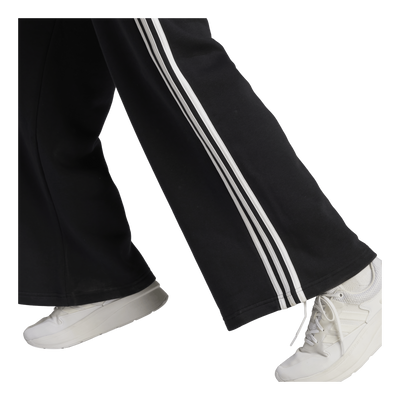 Essentials 3-Stripes French Terry Wide Joggers Black / White