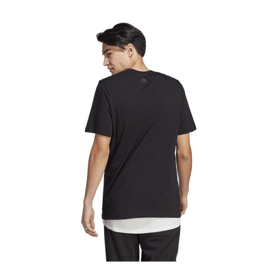 Essentials Single Jersey Linear Embroidered Logo T-Shirt Black