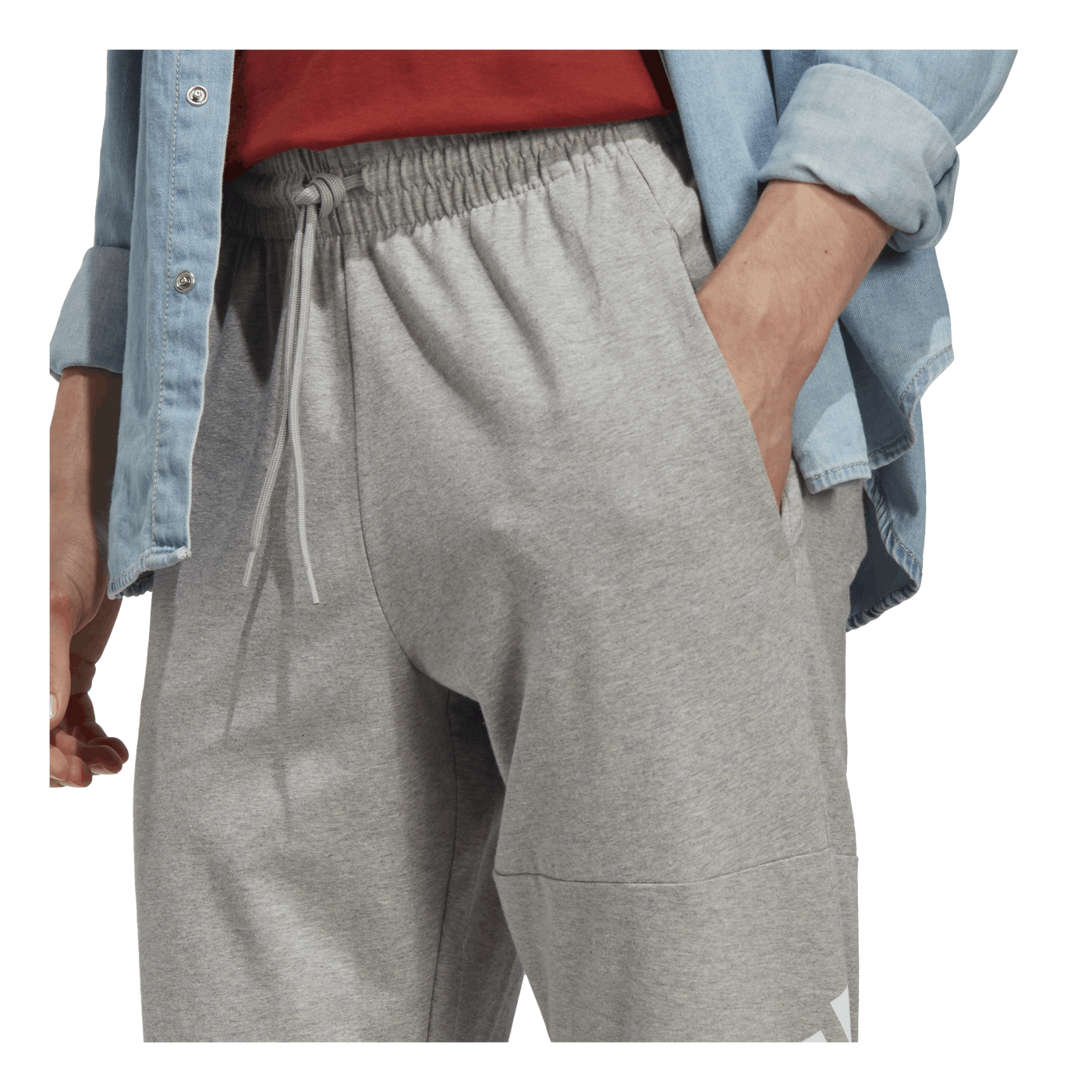 Essentials Single Jersey Tapered Badge of Sport Joggers Grey