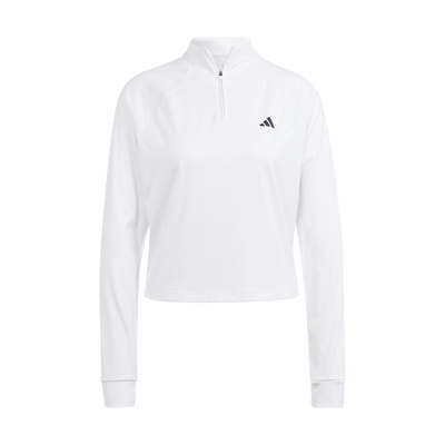 Train Essentials Minimal Branding 1/4-Zip Cover Up White