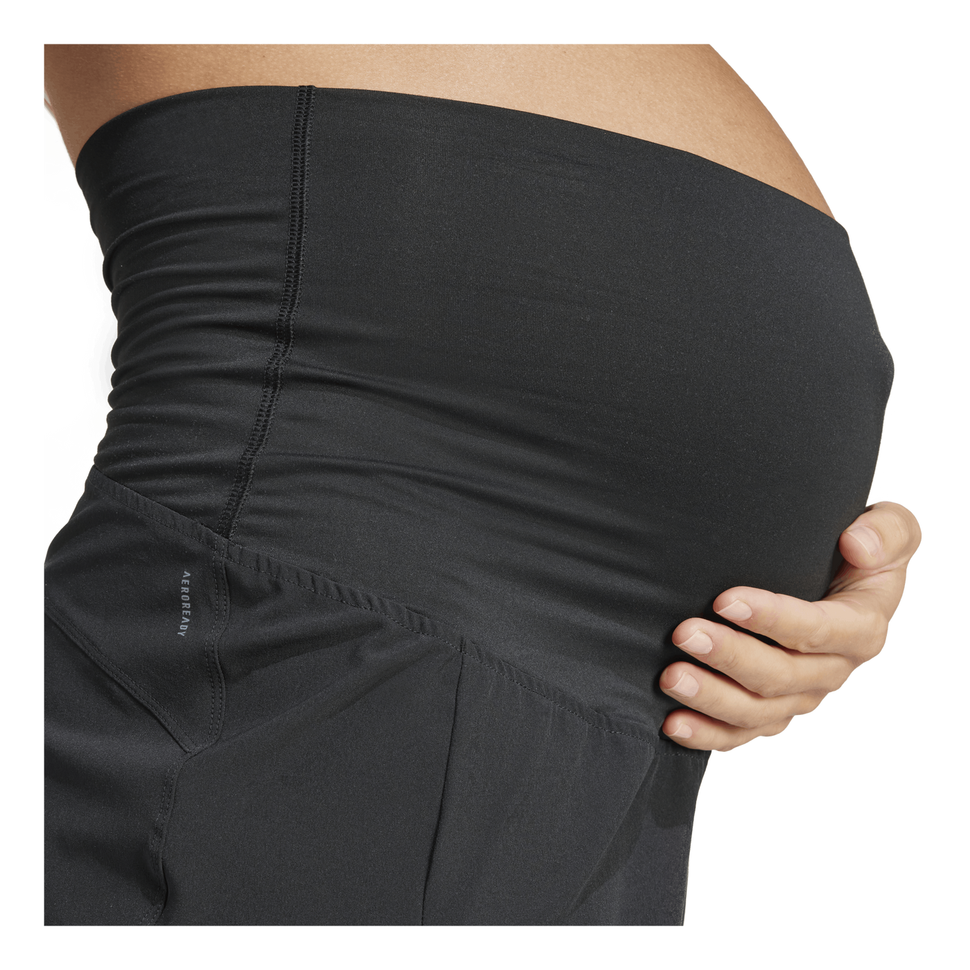 Pacer Woven Stretch Training Maternity Shorts Black / White