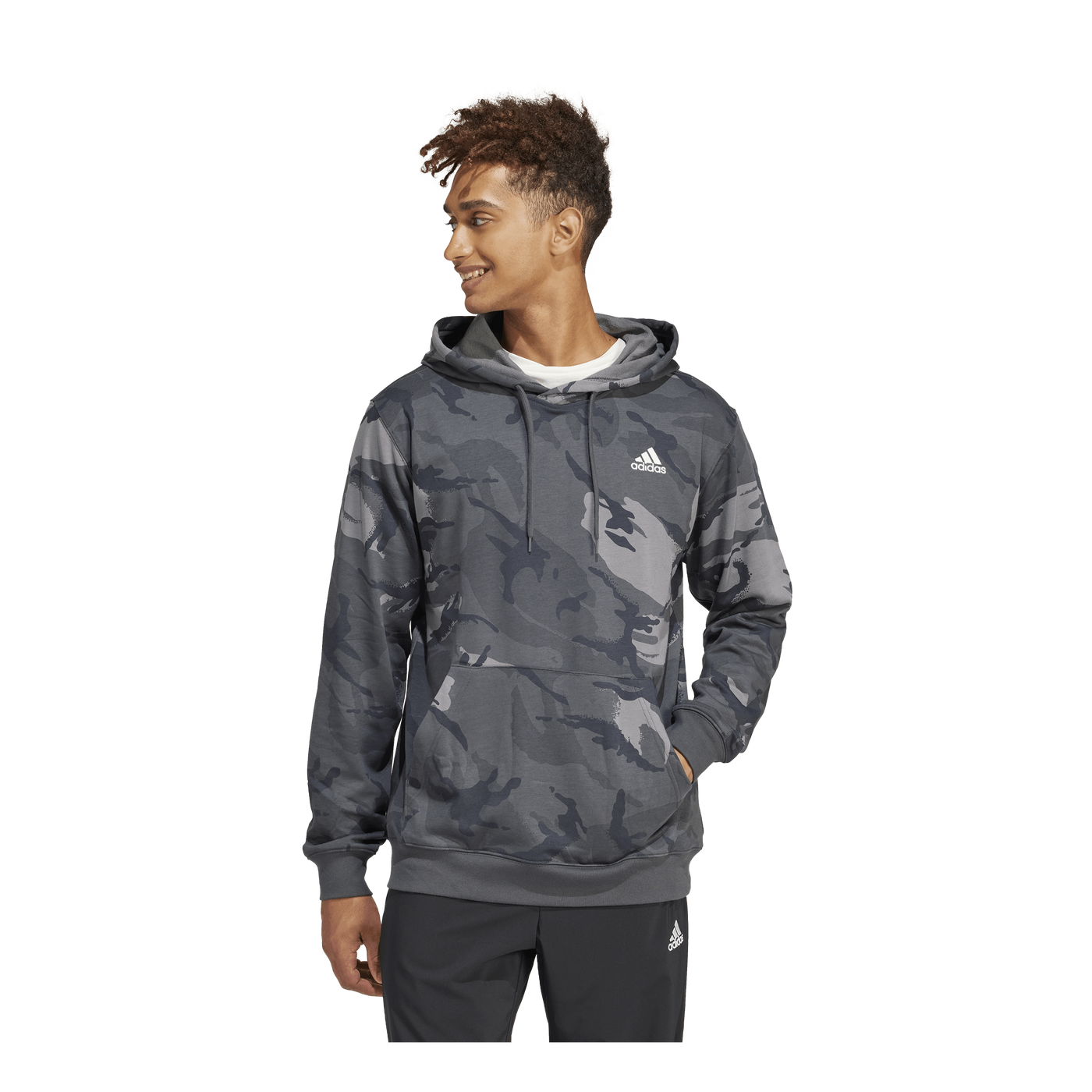 Seasonal Essentials Camouflage Hoodie Dark Grey