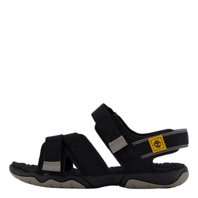 2 Strap Sandal Jet Black