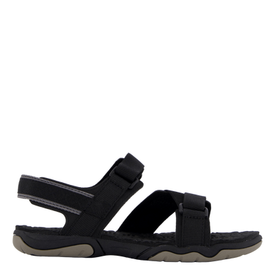 2 Strap Sandal Jet Black