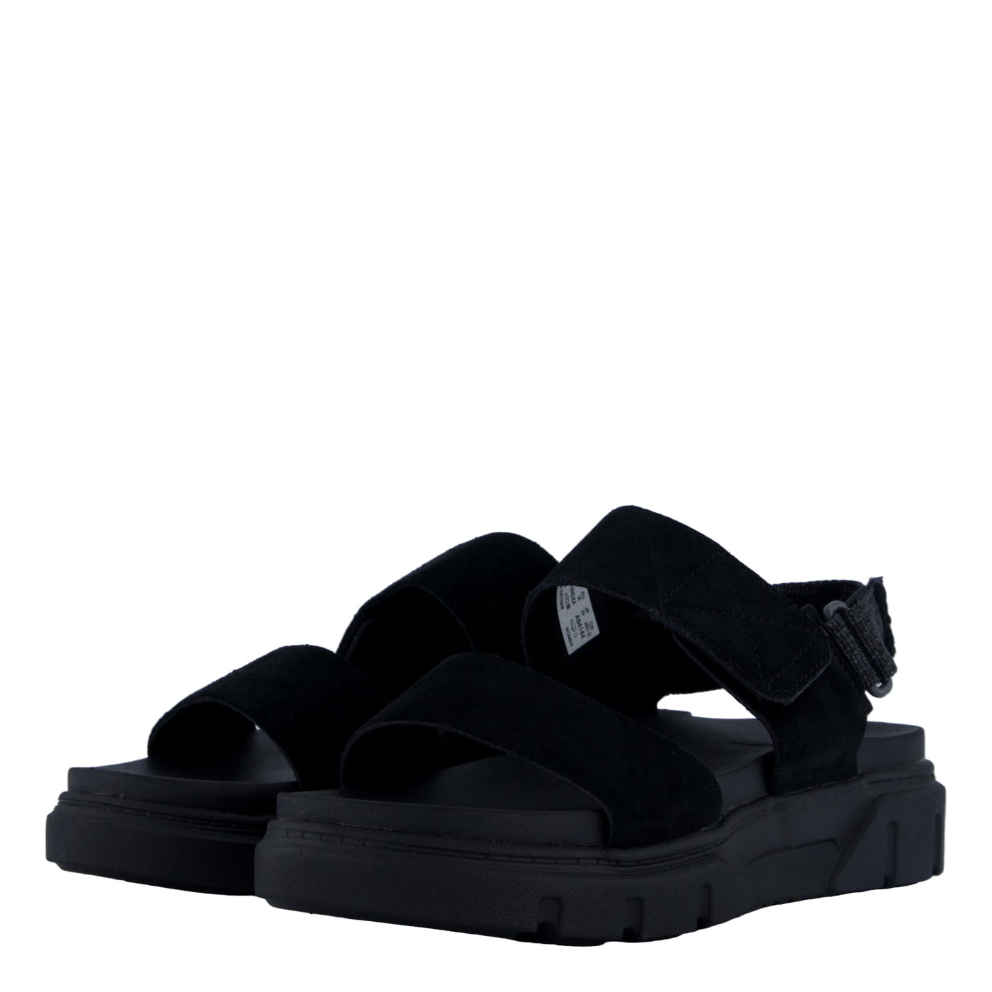 2 Strap Sandal Greyfield Blk Suede