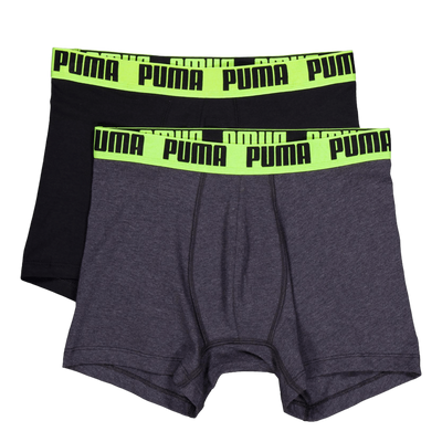 Puma Men Everyday Basic Boxer  Dark Grey Melange / Yellow