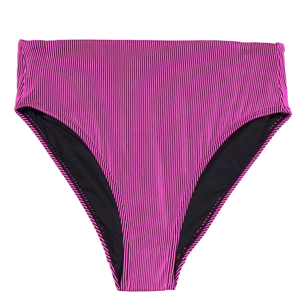 Ribbed High Waist Pink/black