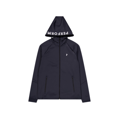 W Rider Mid Zip Hood Black