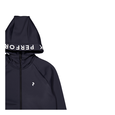 W Rider Mid Zip Hood Black