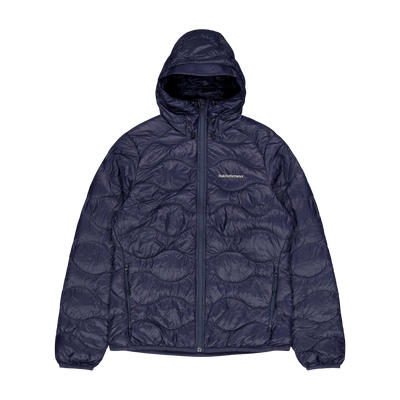 W Helium Down Hood Jacket Blue Shadow