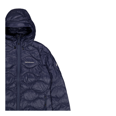 W Helium Down Hood Jacket Blue Shadow