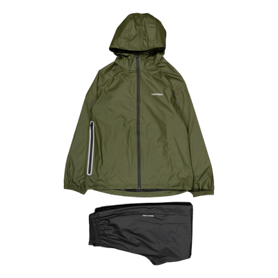 Packable Rainbreaker Set Forest Green