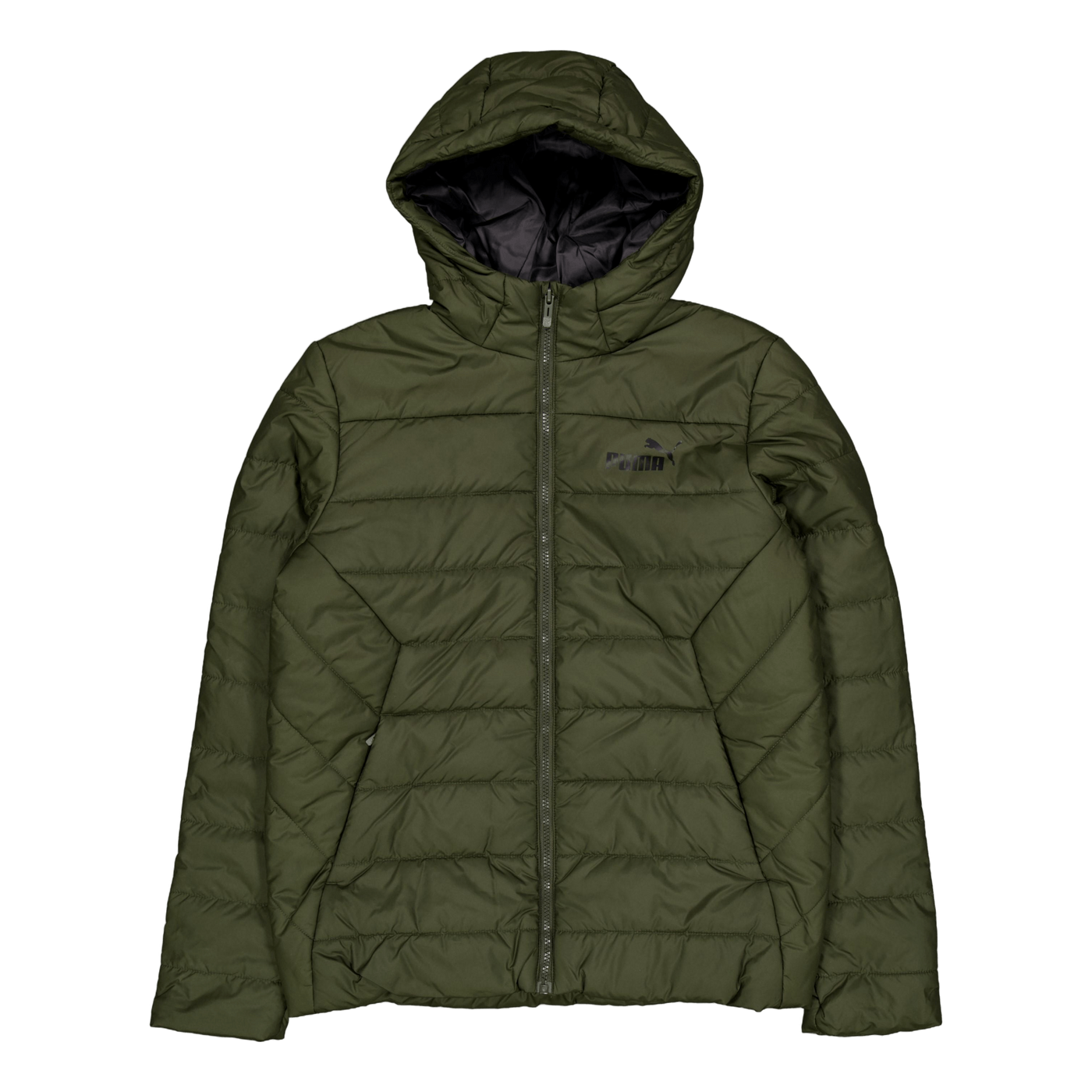 Ess Hooded Padded Jacket Dark Olive