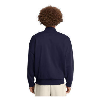 Ua Icon Hwt Terry Os 1/2 Zip Midnight Navy