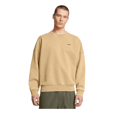 Ua Icon Hwt Flc Wash Os Crew Camel