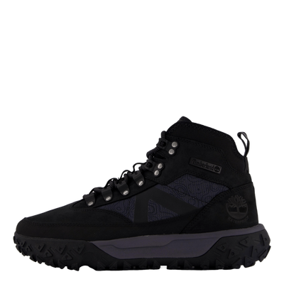 Mid Lace Up Waterproof Hiking  Jet Black