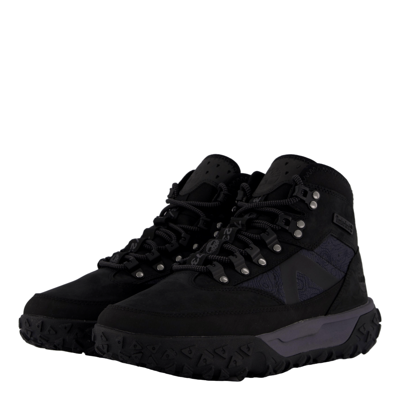 Mid Lace Up Waterproof Hiking  Jet Black