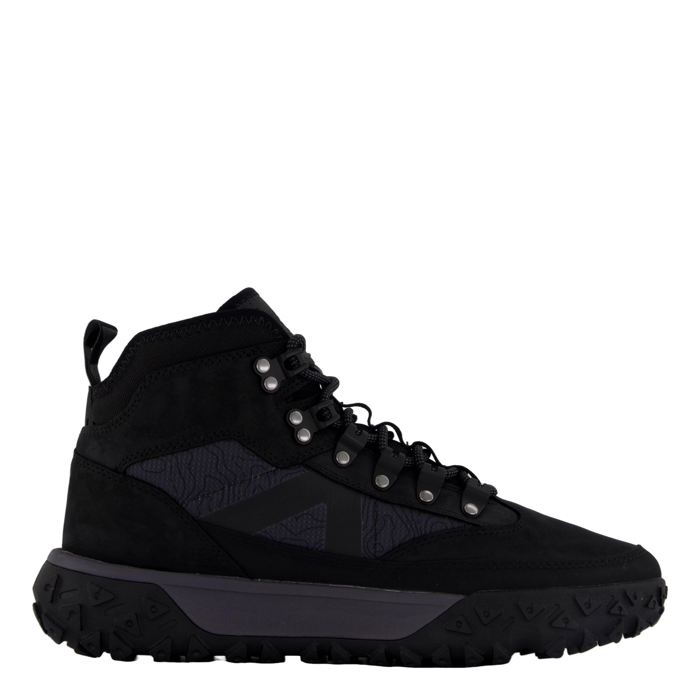 Mid Lace Up Waterproof Hiking  Jet Black