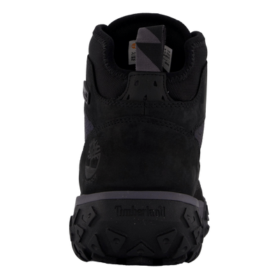 Mid Lace Up Waterproof Hiking  Jet Black