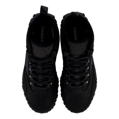 Mid Lace Up Waterproof Hiking  Jet Black