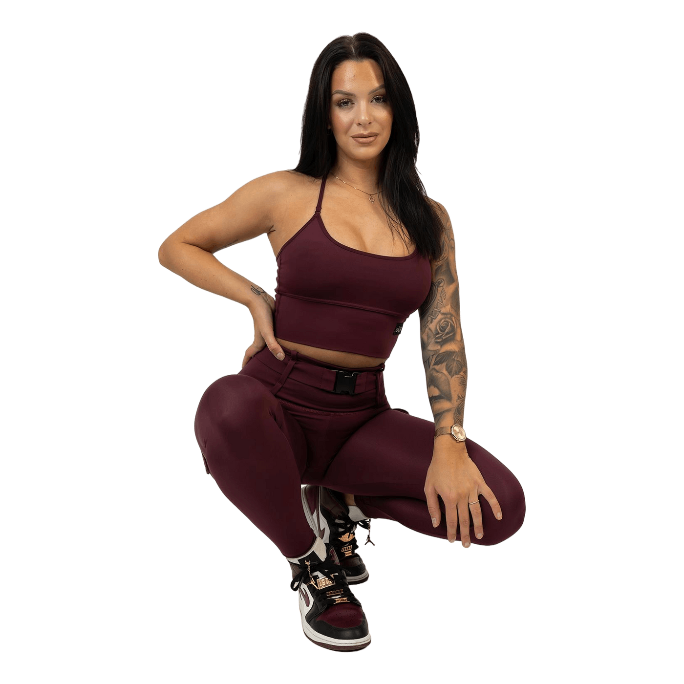 Cargo Top Burgundy Dark Red