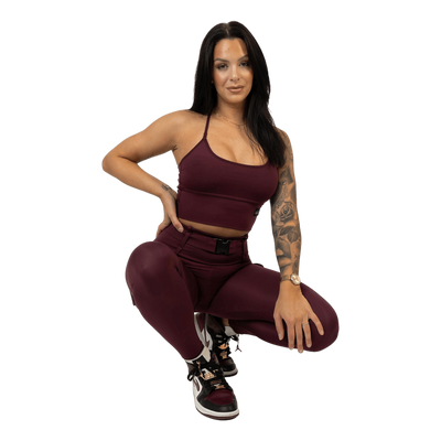 Cargo Top Burgundy Dark Red