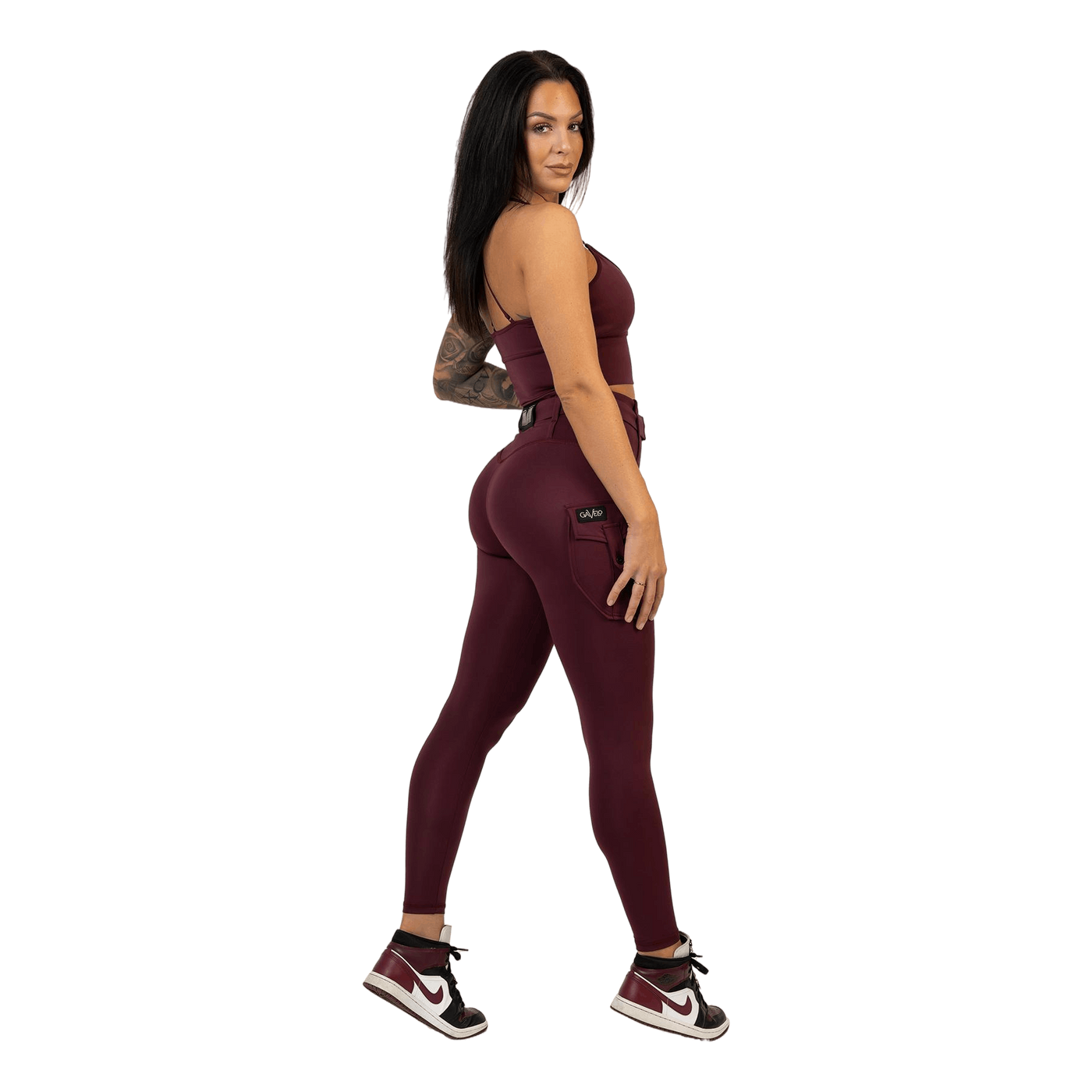 Cargo Top Burgundy Dark Red