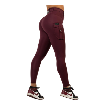 Cargo Burgundy Leggings Dark Red