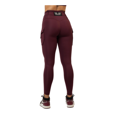 Cargo Burgundy Leggings Dark Red