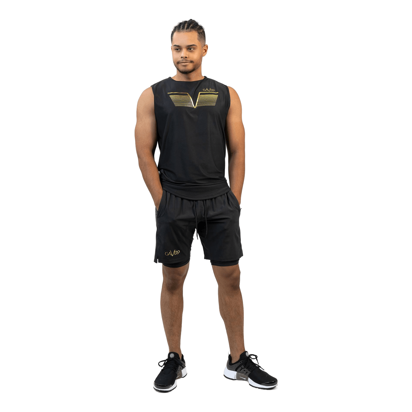 Performance Shorts Black&gold