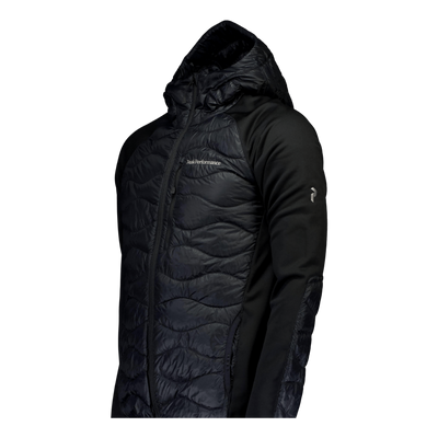 M Helium Down Hybrid Hood Black